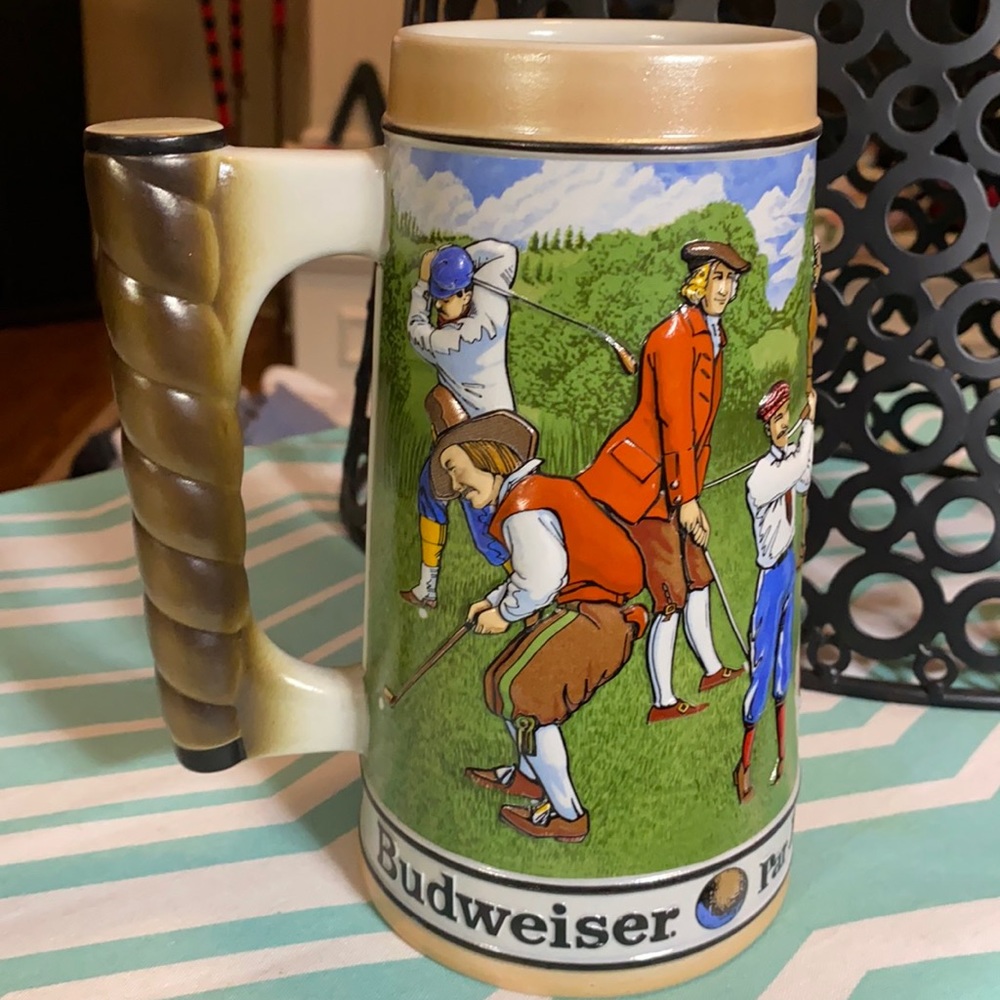 Ceramarte Golf Budweiser Sports Series beer Stein collector’s item # 16638